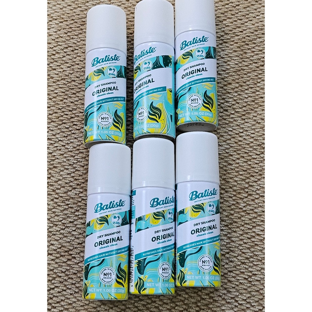 Batiste Dry Shampoo Original 1.06 oz 6 Pack Travel Size Classic Clean Keratin